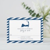Cape Cod | HochzeitsrSVP RSVP Karte (Stehend Vorderseite)