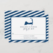 Cape Cod | HochzeitsrSVP RSVP Karte (Vorne/Hinten)