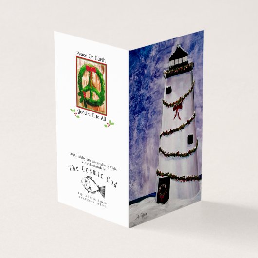 Cape Cod Holiday Lighthouse Grußkarte (Vorderseite)