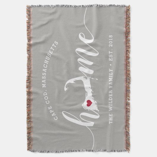 Cape Cod Home Town Personalized Decke (Vorderseite Vertikal)