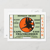 Cape Cod Honker Eatmor Cranberries Markenzeichen Postkarte (Vorne/Hinten)