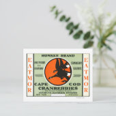 Cape Cod Honker Eatmor Cranberries Markenzeichen Postkarte (Stehend Vorderseite)