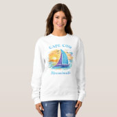 Cape Cod Hübscher Strand Küsten Sweatshirt (Vorne ganz)