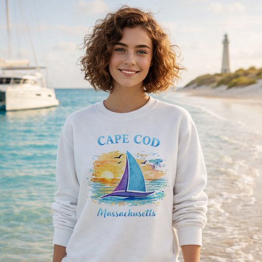 Cape Cod Hübscher Strand Küsten Sweatshirt