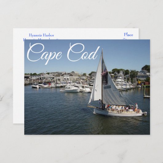 Cape Cod Hyannis, Massachusetts Post Card Postkarte (Vorne/Hinten)