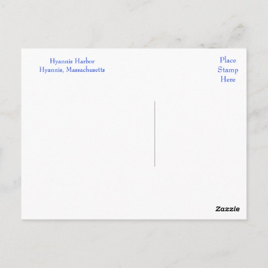 Cape Cod Hyannis, Massachusetts Post Card Postkarte (Rückseite)
