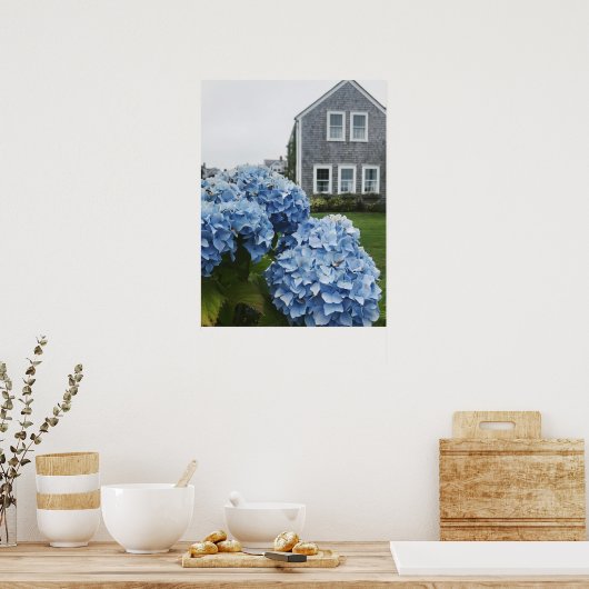 Cape Cod Hydrangea Zuhause Poster (Küche)