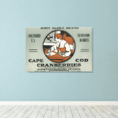 Cape Cod John Alden Brand Cranberry Label Leinwanddruck (Insitu (Holzboden))