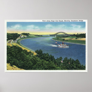 Cape Cod-Kanal-Ansicht von Sagamore Brücke Poster