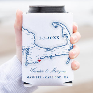 Cape Cod Karte Hochzeitsgeschenk Getränkehalter Dosenkühler