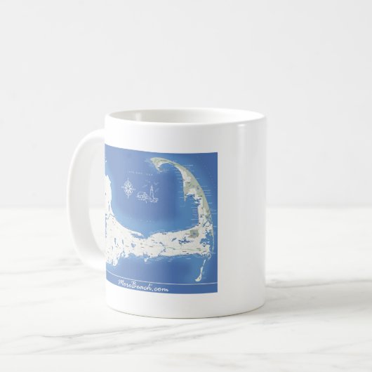Cape Cod-Karte Kaffeetasse (Vorderseite Links)