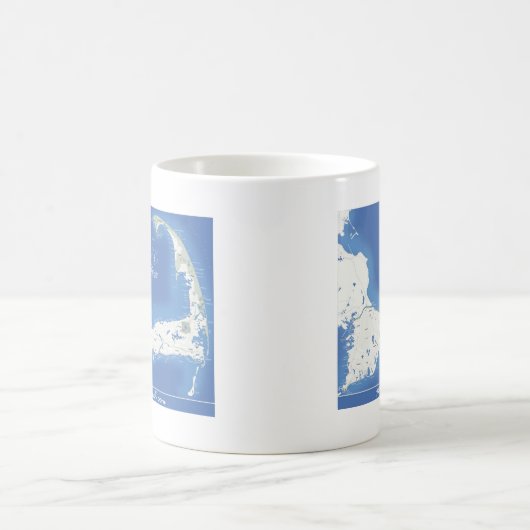 Cape Cod-Karte Kaffeetasse (Mittel)