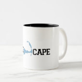 Cape Cod"Karten-" Entwurf Zweifarbige Tasse (VorderseiteRechts)