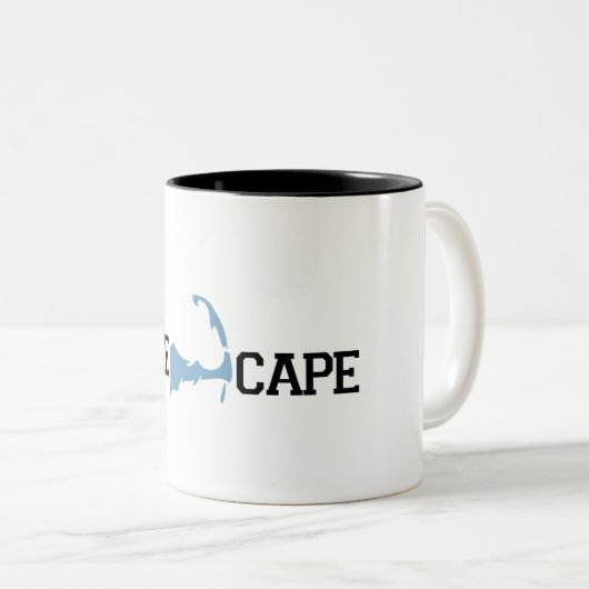 Cape Cod"Karten-" Entwurf Zweifarbige Tasse (VorderseiteRechts)