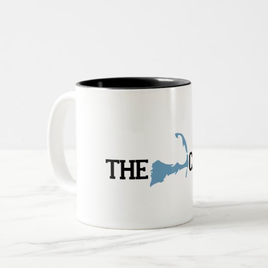 Cape Cod"Karten-" Entwurf Zweifarbige Tasse (Vorderseite Links)