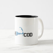 Cape Cod"Karten-" Entwurf Zweifarbige Tasse (VorderseiteRechts)