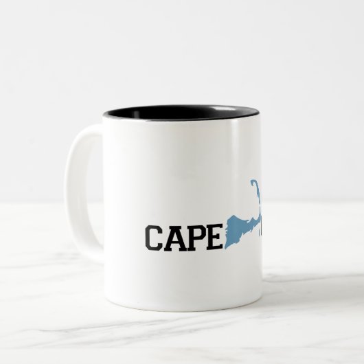 Cape Cod"Karten-" Entwurf Zweifarbige Tasse (Vorderseite Links)