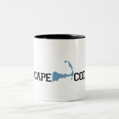 Cape Cod"Karten-" Entwurf Zweifarbige Tasse (Mittel)