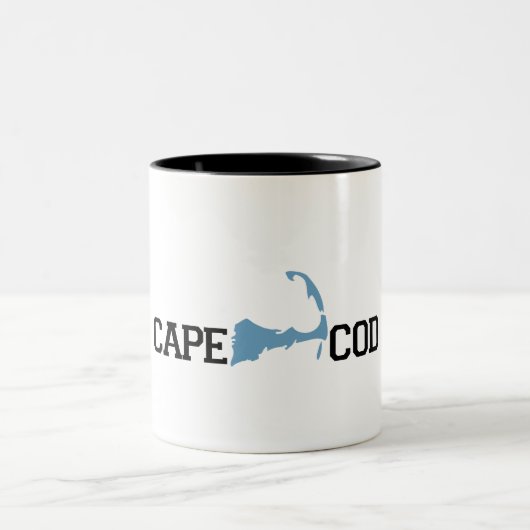 Cape Cod"Karten-" Entwurf Zweifarbige Tasse (Mittel)