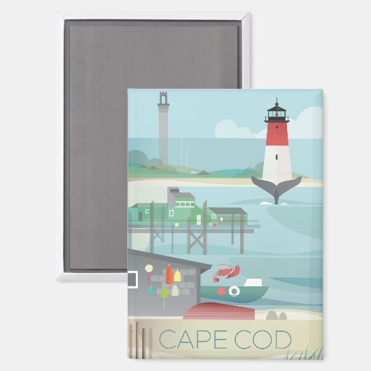 Cape Cod Kühlschrank Magnet (Vorderseite/Rückseite)