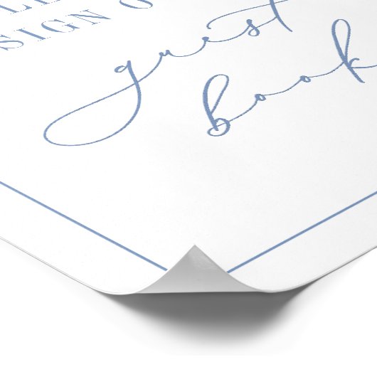 CAPE COD Küste Blue Gästebuchsignatur Poster (Ecke)