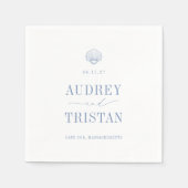 CAPE-COD-Küstenhochzeit Serviette (Vorderseite)