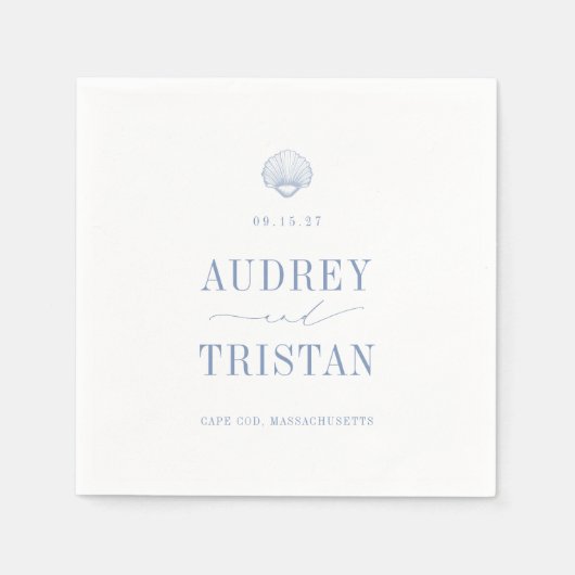 CAPE-COD-Küstenhochzeit Serviette (Vorderseite)