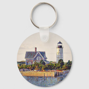 Cape Cod-Leuchtturm-Geschenk Schlüsselanhänger