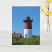 Cape Cod-Leuchtturm-Gruß-Karte Karte (Gelbe Blume)