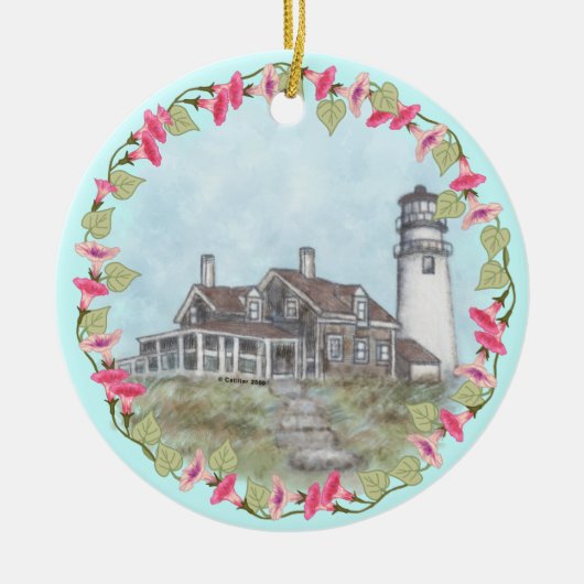 Cape Cod Leuchtturm Keramik Ornament (Vorne)