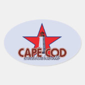 Cape Cod-Leuchtturm Ovaler Aufkleber (Vorderseite)