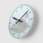 Cape Cod Leuchtturm Runde Wanduhr (Winkel)