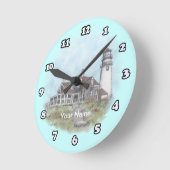 Cape Cod Leuchtturm-Uhr Runde Wanduhr (Winkel)