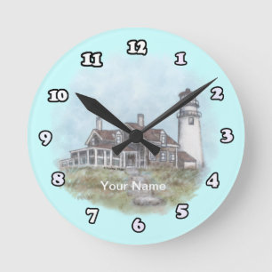 Cape Cod Leuchtturm-Uhr Runde Wanduhr