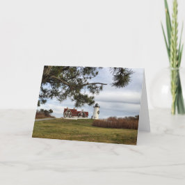 Cape Cod-Leuchtturm-Weihnachtsgruß-Karte Feiertagskarte