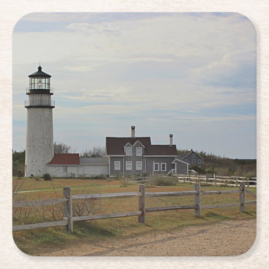 Cape Cod-Licht Rechteckiger Pappuntersetzer (Vorderseite)