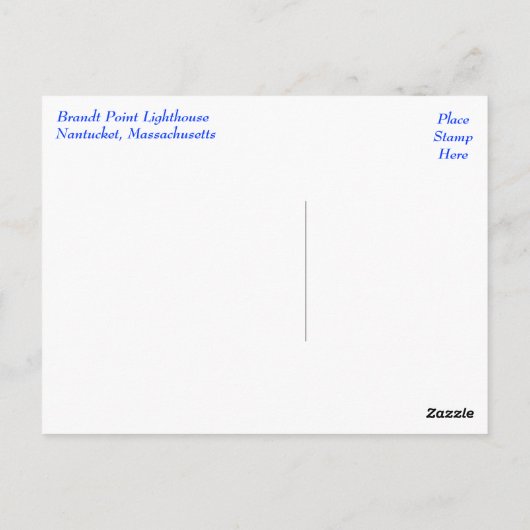 Cape Cod Lighthouse, Nantucket, Massenpostkarte Postkarte (Rückseite)