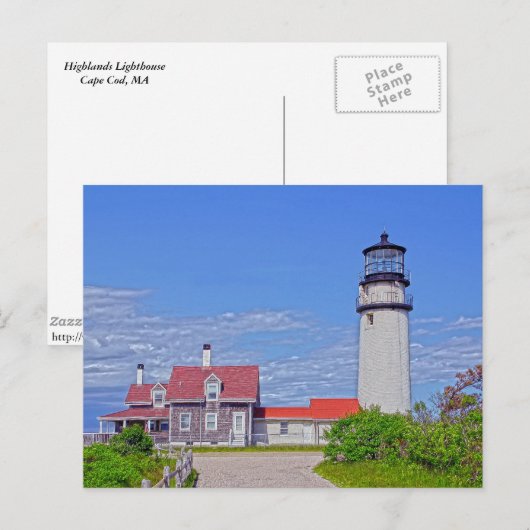 Cape Cod Lighthouse Postkarte (Vorne/Hinten)