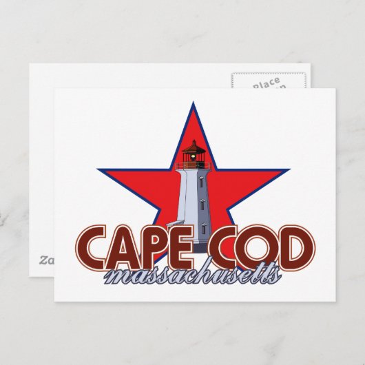 Cape Cod Lighthouse Postkarte (Vorne/Hinten)
