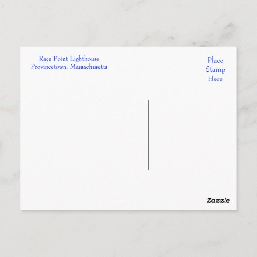 Cape Cod Lighthouse Provincetown MA Postkarte (Rückseite)