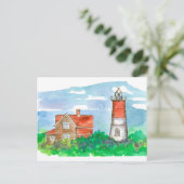 Cape Cod Lighthouse Sketch Postkarte (Stehend Vorderseite)