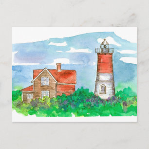 Cape Cod Lighthouse Sketch Postkarte