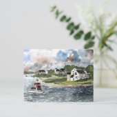 Cape Cod Lighthouse und Fischerboot Postkarte (Stehend Vorderseite)