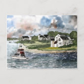 Cape Cod Lighthouse und Fischerboot Postkarte (Vorderseite)