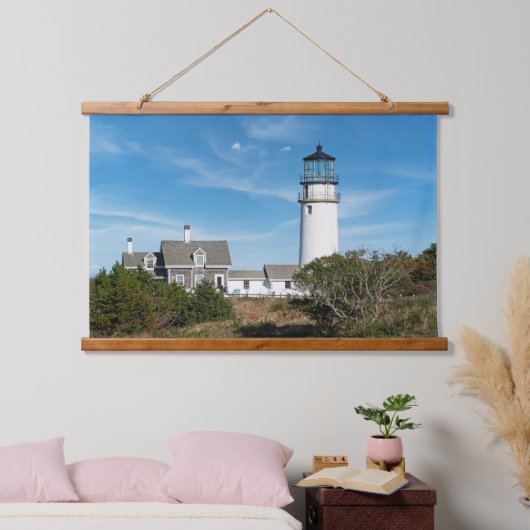 Cape Cod Lighthouse Wandteppich Mit Holzrahmen (Schlafzimmer)