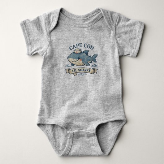 Cape Cod Lil' Sharky Baby Bodysuit Strampler (Vorderseite)