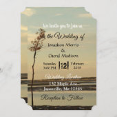 Cape Cod Lone Tree on Beach Wedding Einladungen (Vorne/Hinten)
