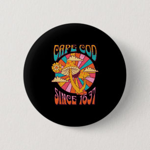 Cape Cod M Pilz Boho Souvenir Vintage Urlaub Button