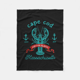 Cape Cod Ma Hummernfischen Vintage Machusetts Souv Fleecedecke