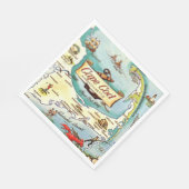 Cape Cod MA Karte Serviette (Ecke)